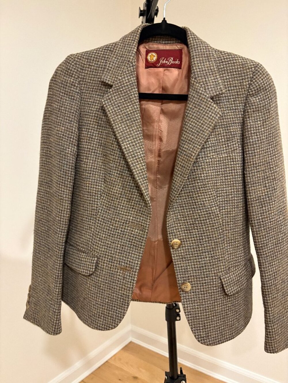 🧥 Vintage 70s/80s John Brooks Tweed Wool Blazer